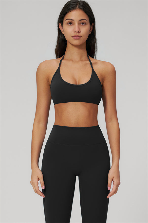 Conjunto de 2 piezas Rapture: Sujetador deportivo y Leggings acampanados