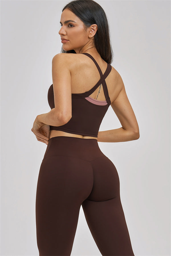 Conjunto de 2 piezas de camiseta de tirantes y leggings Seraphine