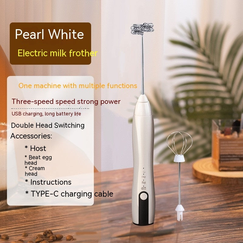 USB Rechargeable Electric Egg Beater & Milk Frother – 3-Speed Wireless Hand Mixer | 3 Colors