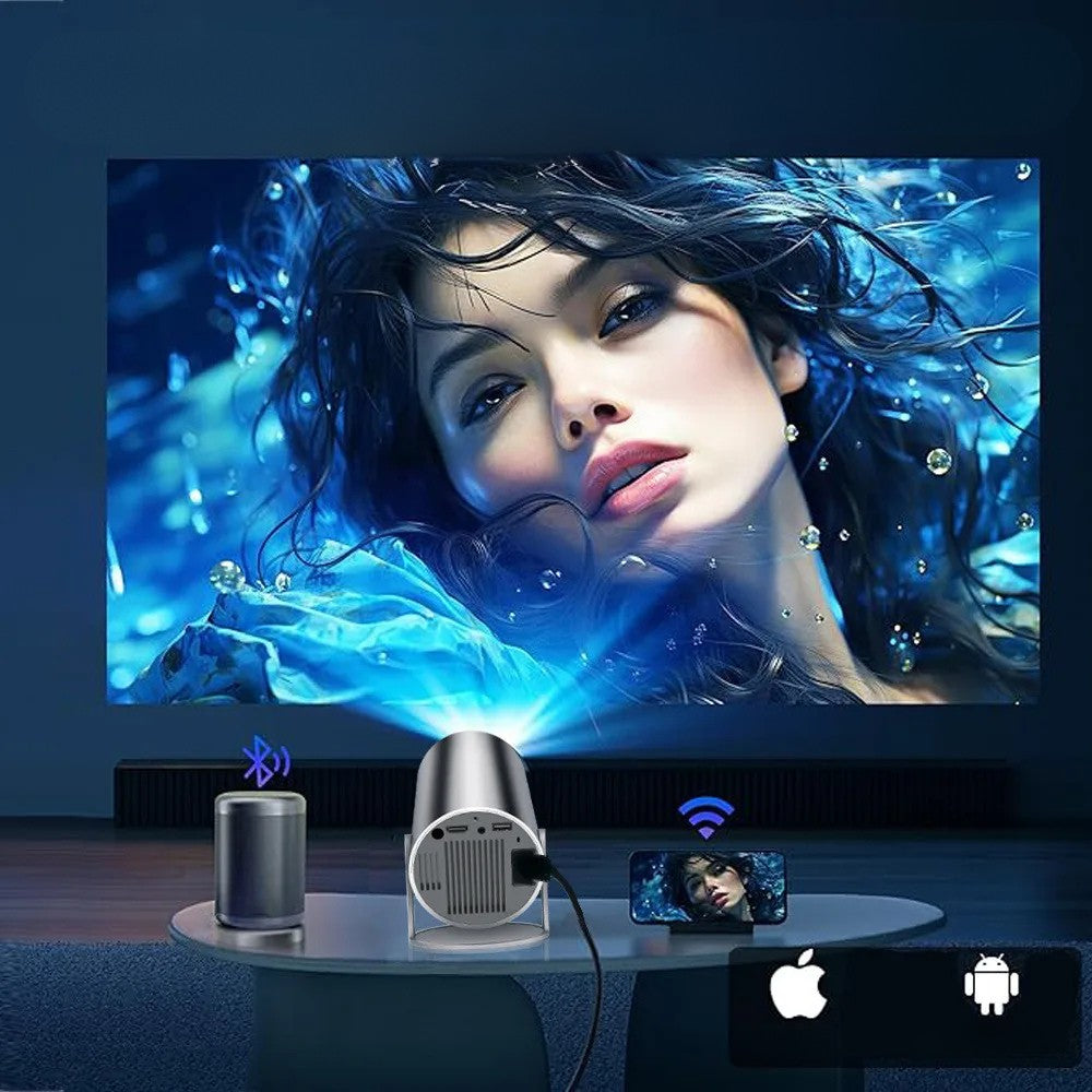 Proyector 4K portátil - Proyector de cine en casa para exteriores