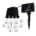 10LED Solar Cadena de Bombillas Hadas Luz Exterior Lámparas de Hilo Jardín Decoración Navideña Lámpara