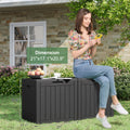 Arcón de almacenamiento de resina para exterior de 35 galones – Negro/Aspecto madera