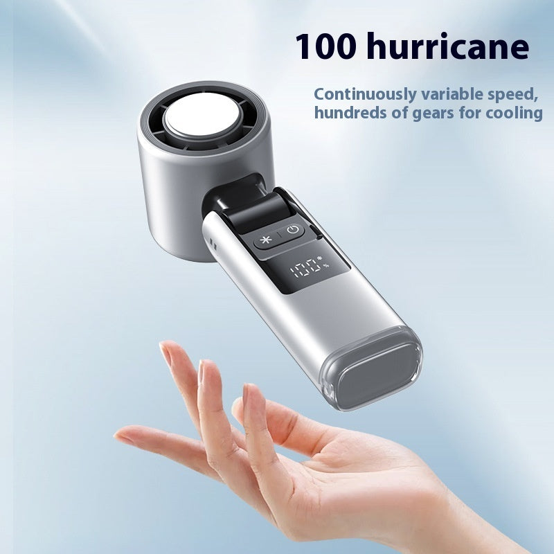Turbo Handheld Fan — Multi-Speed, Digital Display, Optional Cooling