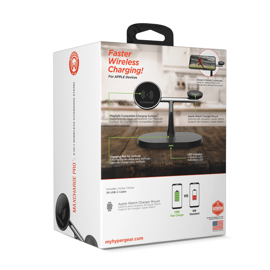 HyperGear MaxCharge Pro 3-in-1 Magsafe Charging Stand