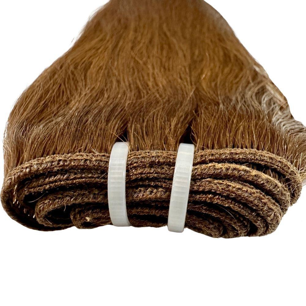 Extensiones de cabello 100% humano liso virgen castaño medio