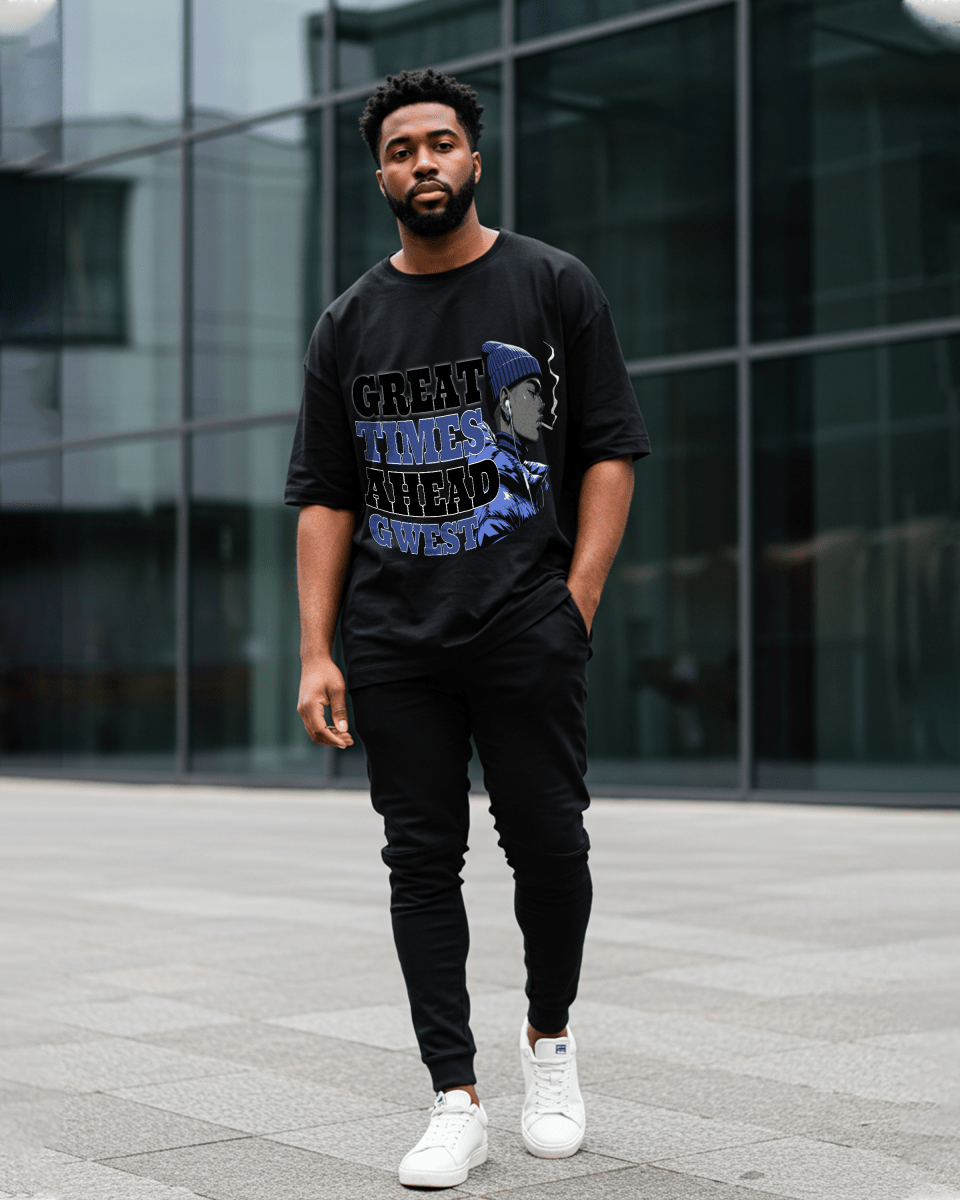 Camiseta extragrande para hombre G West Great Times Ahead