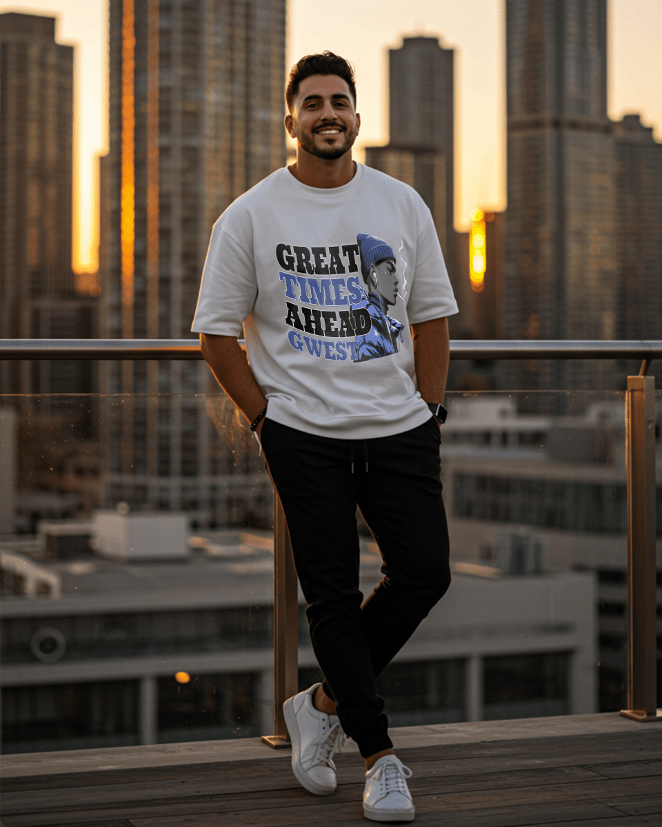 Camiseta extragrande para hombre G West Great Times Ahead