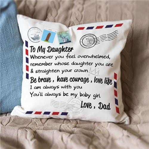 A mi hija, de papá. Almohada.