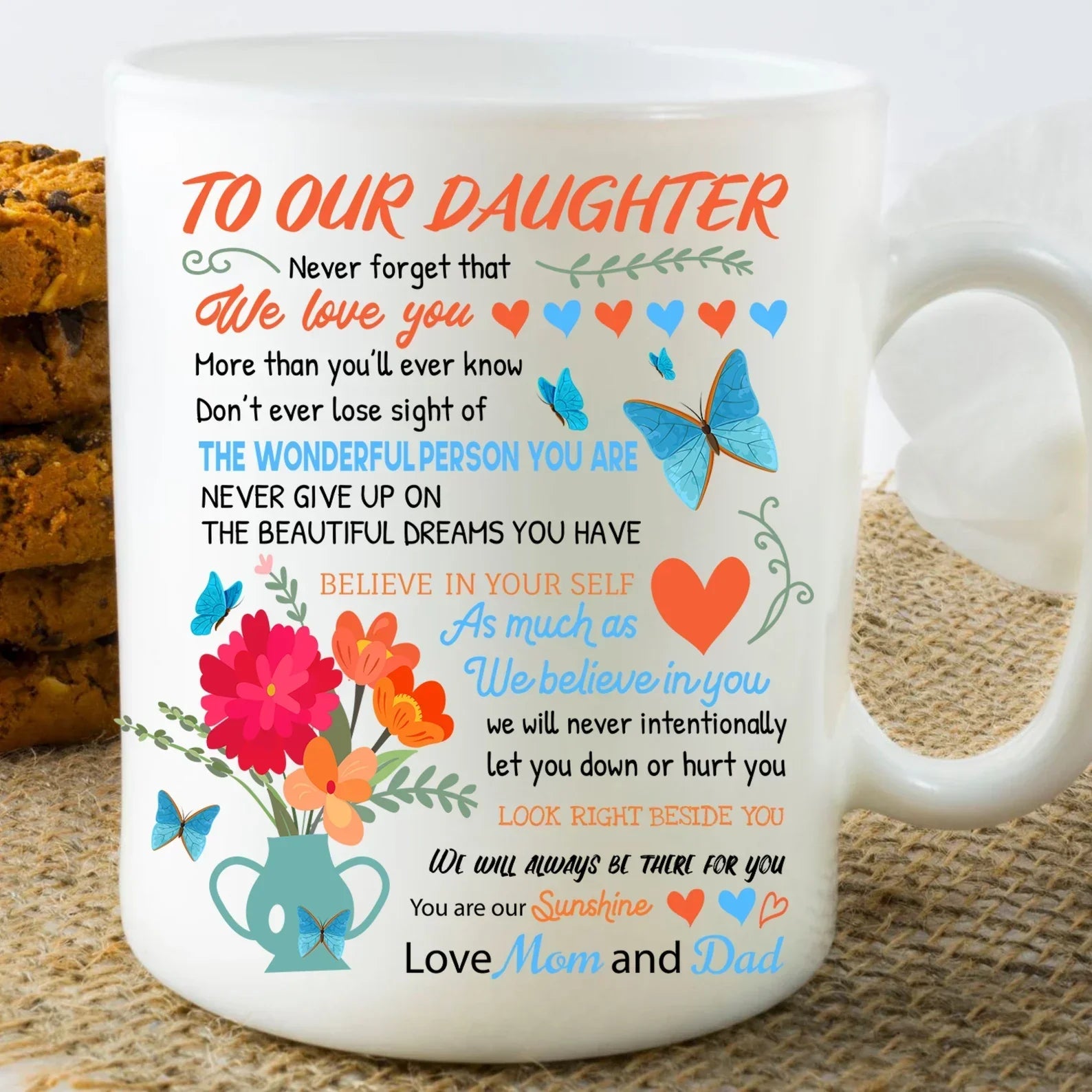 TAZA PARA MI HIJA - REGALO DE MAMÁ Y PAPÁ - NTTD00