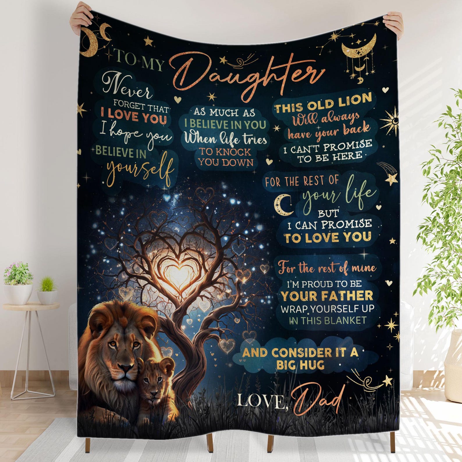 Manta de Regalo Especial para tu Hija - De Papá (SKUB10-127)