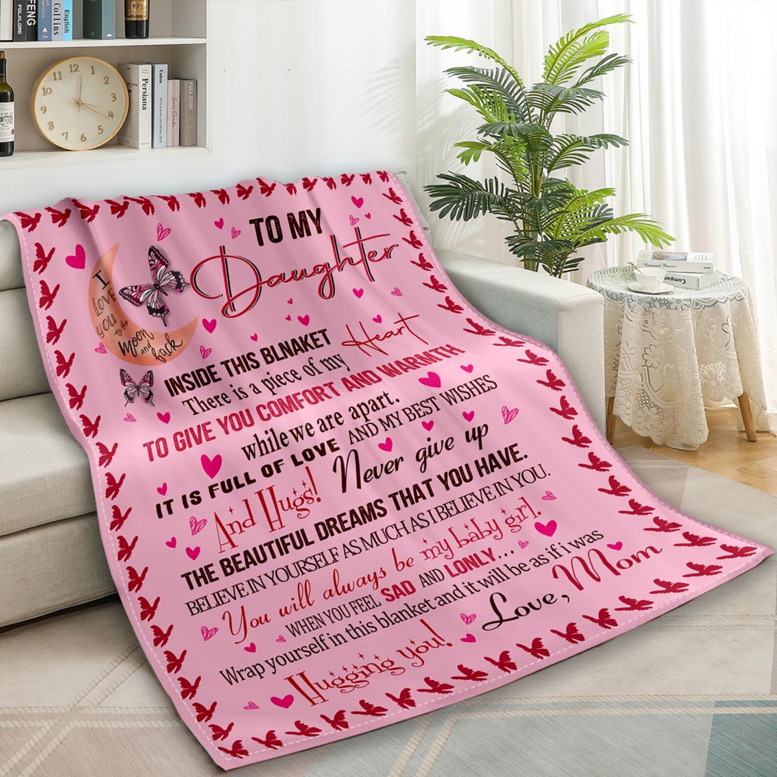 Manta de regalo especial para tu hija - De mamá