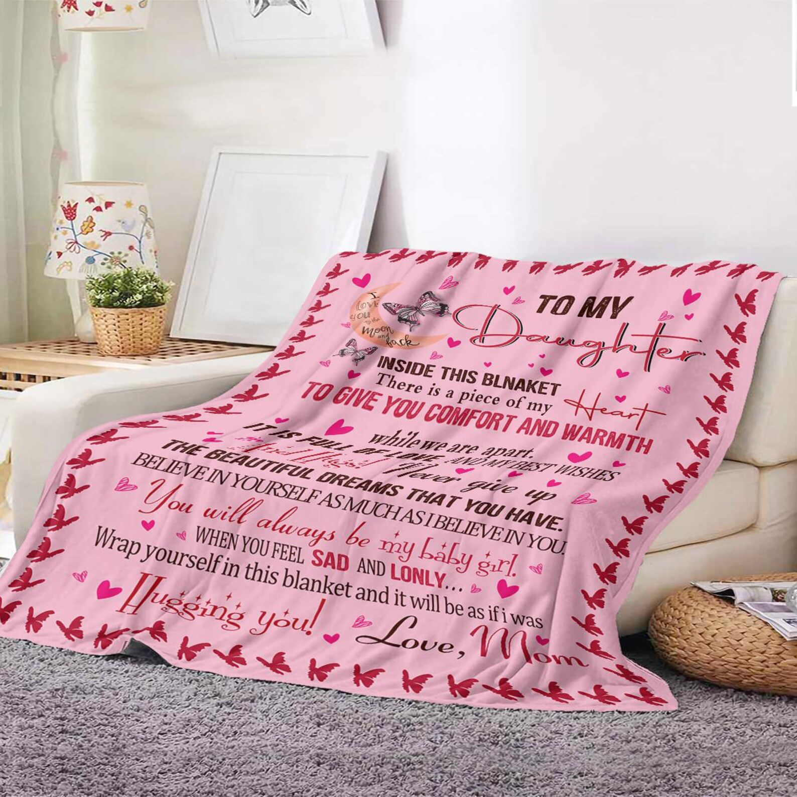 Manta de regalo especial para tu hija - De mamá