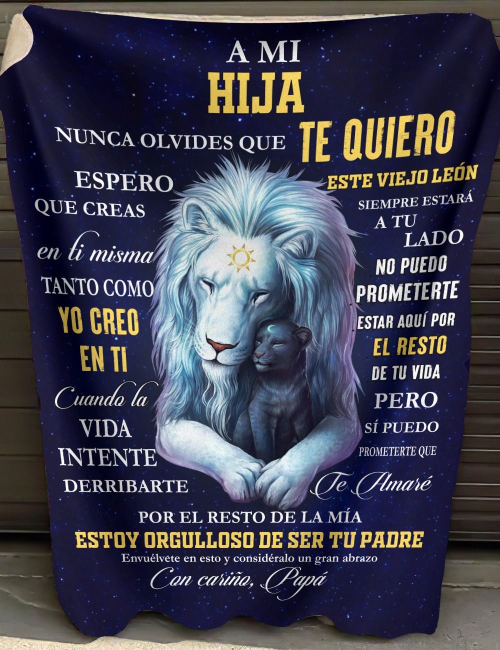Manta para hija – Regalo de consuelo y calidez de papá, manta acolchada de forro polar Sherpa NTTDsp (SKUB11-70)