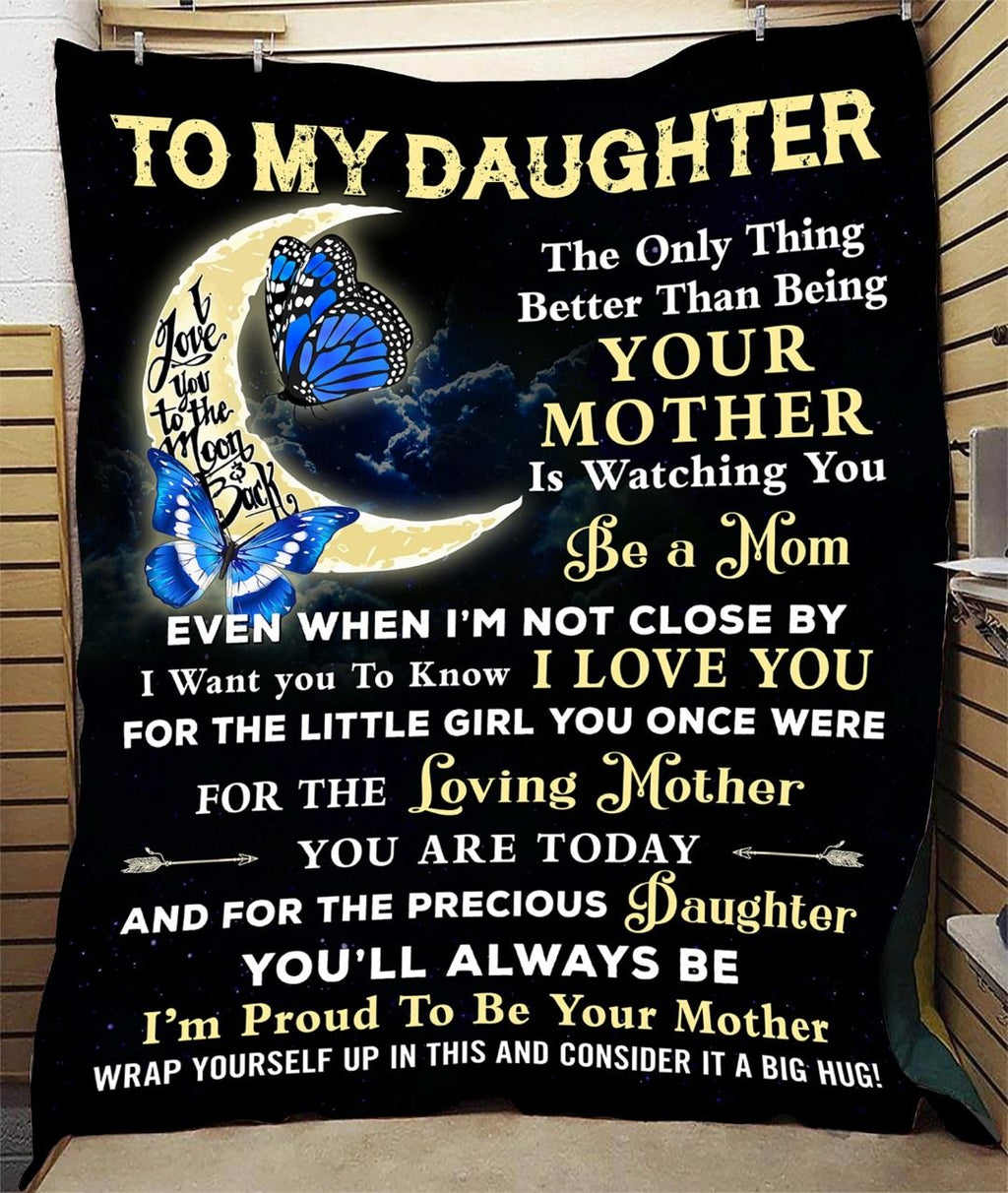 PARA MI HIJA - REGALO PARA HIJA - Manta acolchada de felpa sherpa