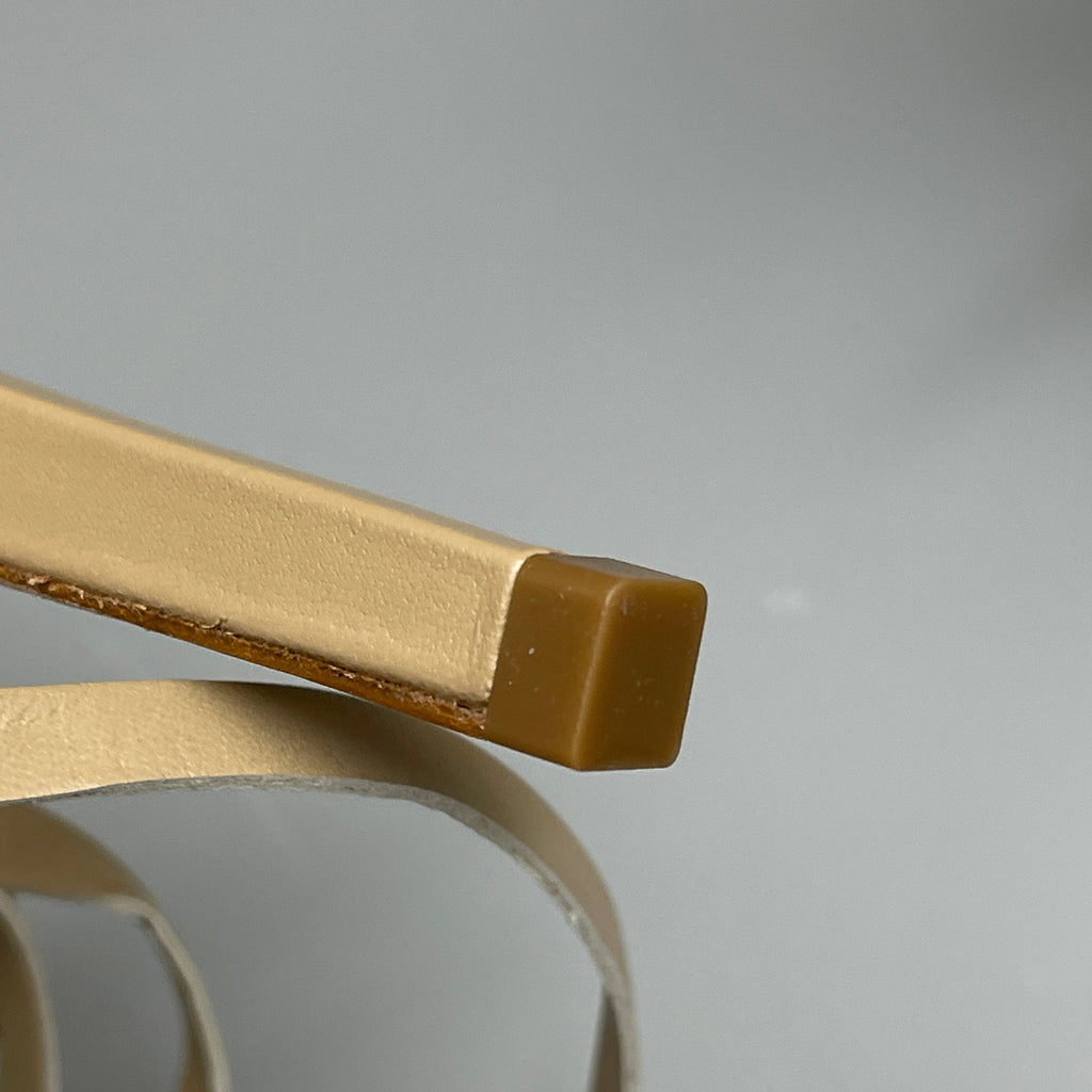 SCHUTZ Bryce Tobillera Sandalia de tacón alto de cuero para mujer Nude claro Talla 9B (Nueva)