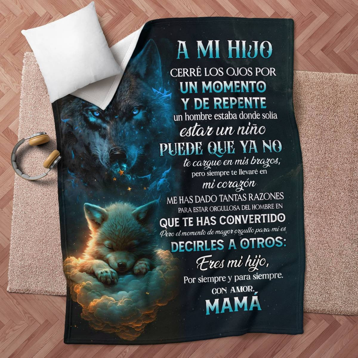 MANTA PARA MI HIJO – REGALO DE COMODIDAD Y CALOR DE MAMÁ Manta acolchada de forro polar Sherpa NTTDsp