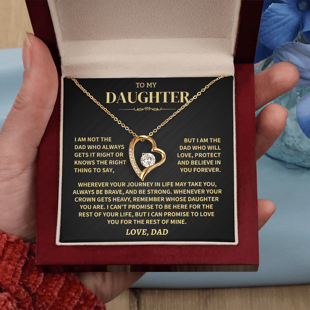 PARA MI HIJA "Cuando tu corona se ponga pesada" - REGALO DE PAPÁ NTTD00 - Collar Amor Eterno
