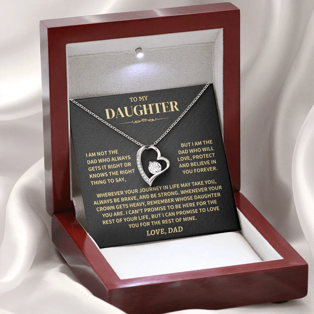 PARA MI HIJA "Cuando tu corona se ponga pesada" - REGALO DE PAPÁ NTTD00 - Collar Amor Eterno