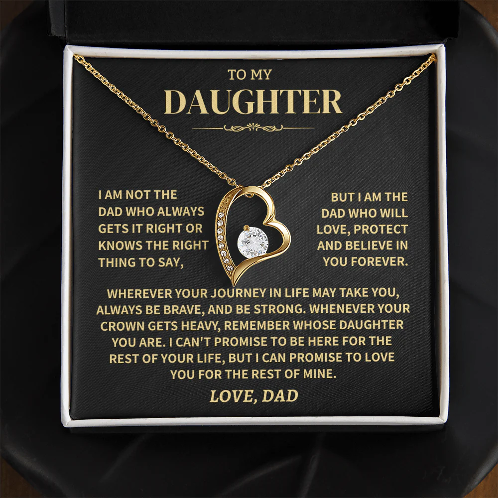 PARA MI HIJA "Cuando tu corona se ponga pesada" - REGALO DE PAPÁ NTTD00 - Collar Amor Eterno