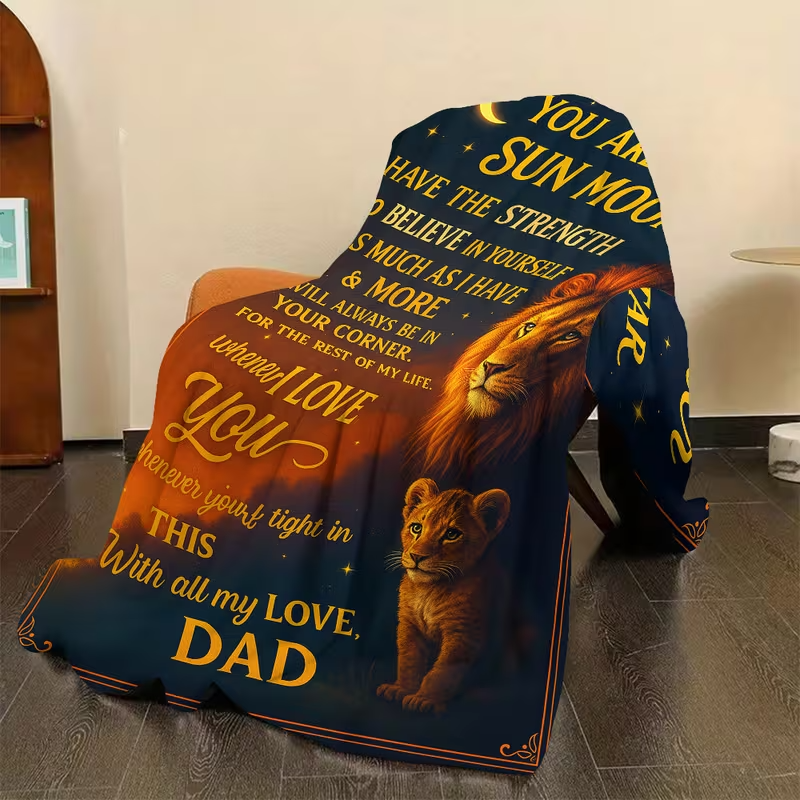 Para Mi Pequeña Hija Manta – Confort Tejido de Papá