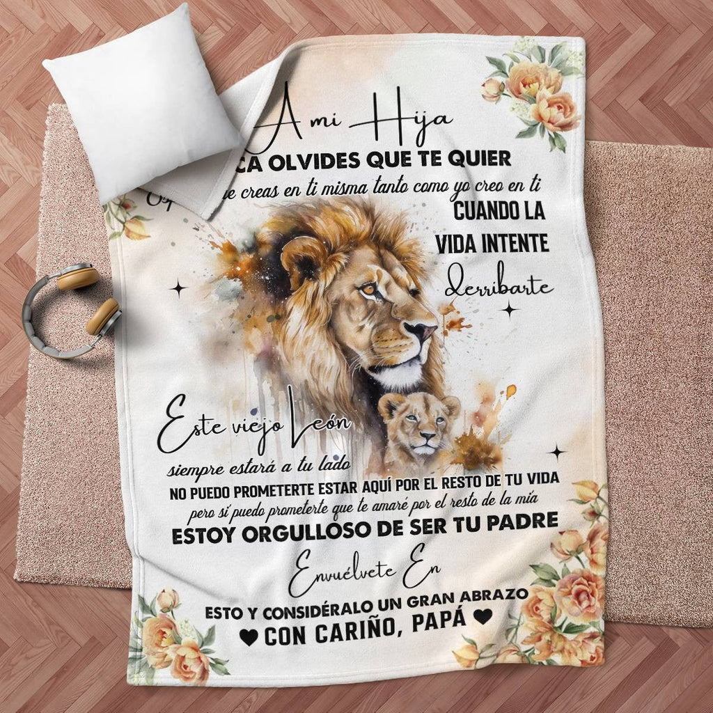 Manta para Hija – Regalo de Consuelo y Calidez de Papá Manta Acolchada de Forro Polar Sherpa NTTDsp