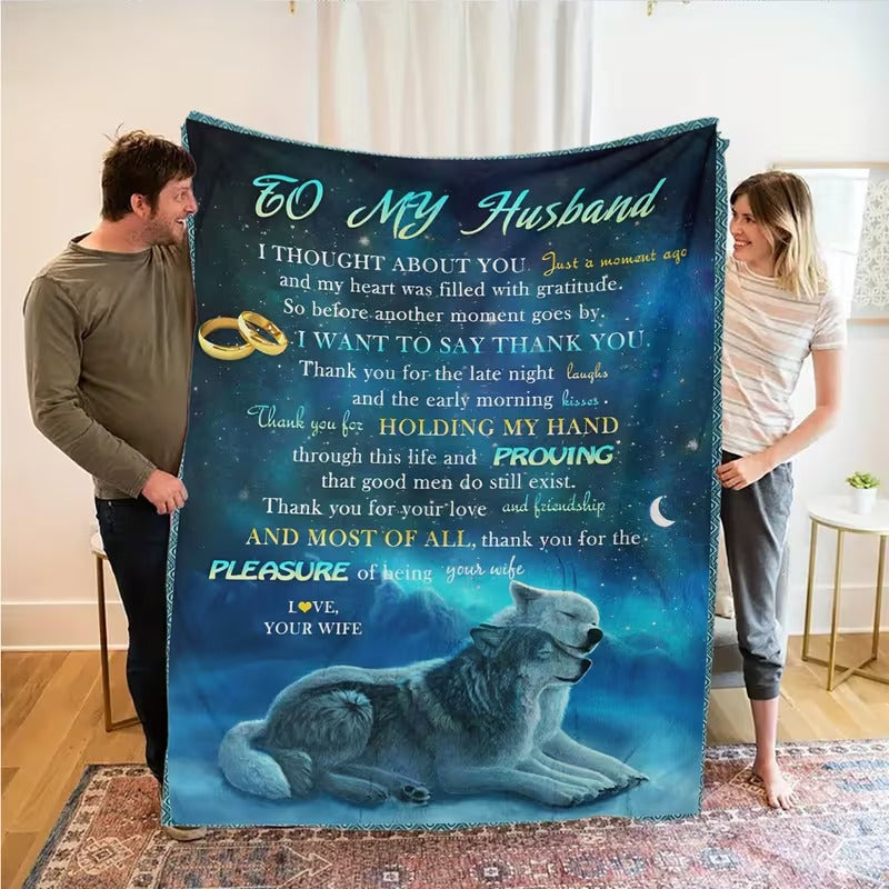 MANTA PARA ESPOSO DE PARTE DE LA ESPOSA – REGALO CÁLIDO Y CONFORTABLE Manta polar de sherpa