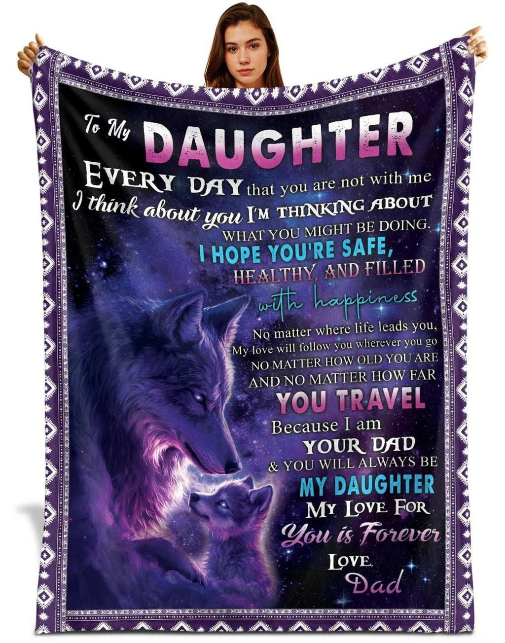 Manta de regalo especial para tu hija - De parte de papá