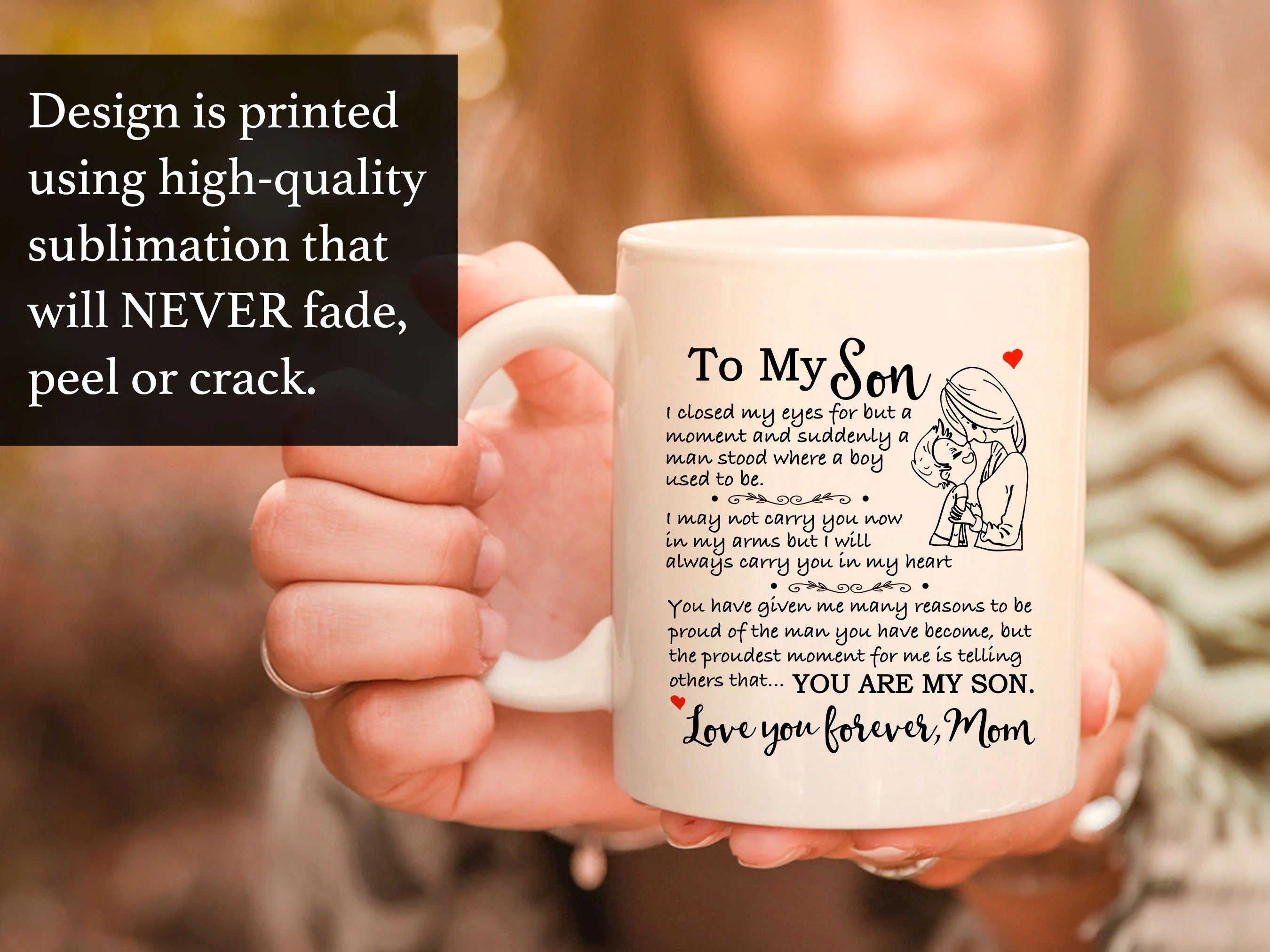 TAZA PARA MI HIJO 00 - REGALO DE MAMÁ - NTTD00