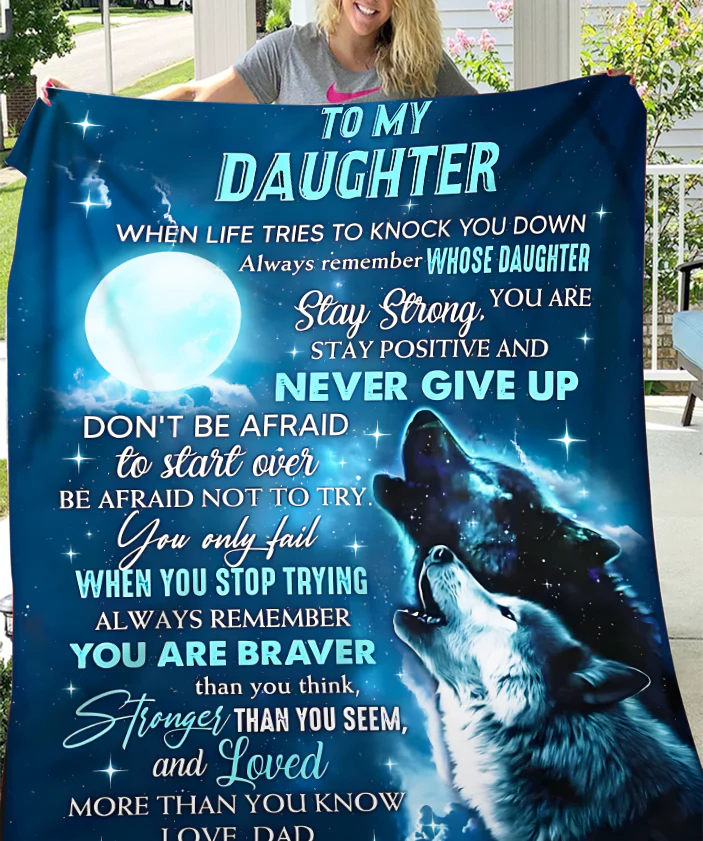 Manta de regalo especial para tu hija - De papá