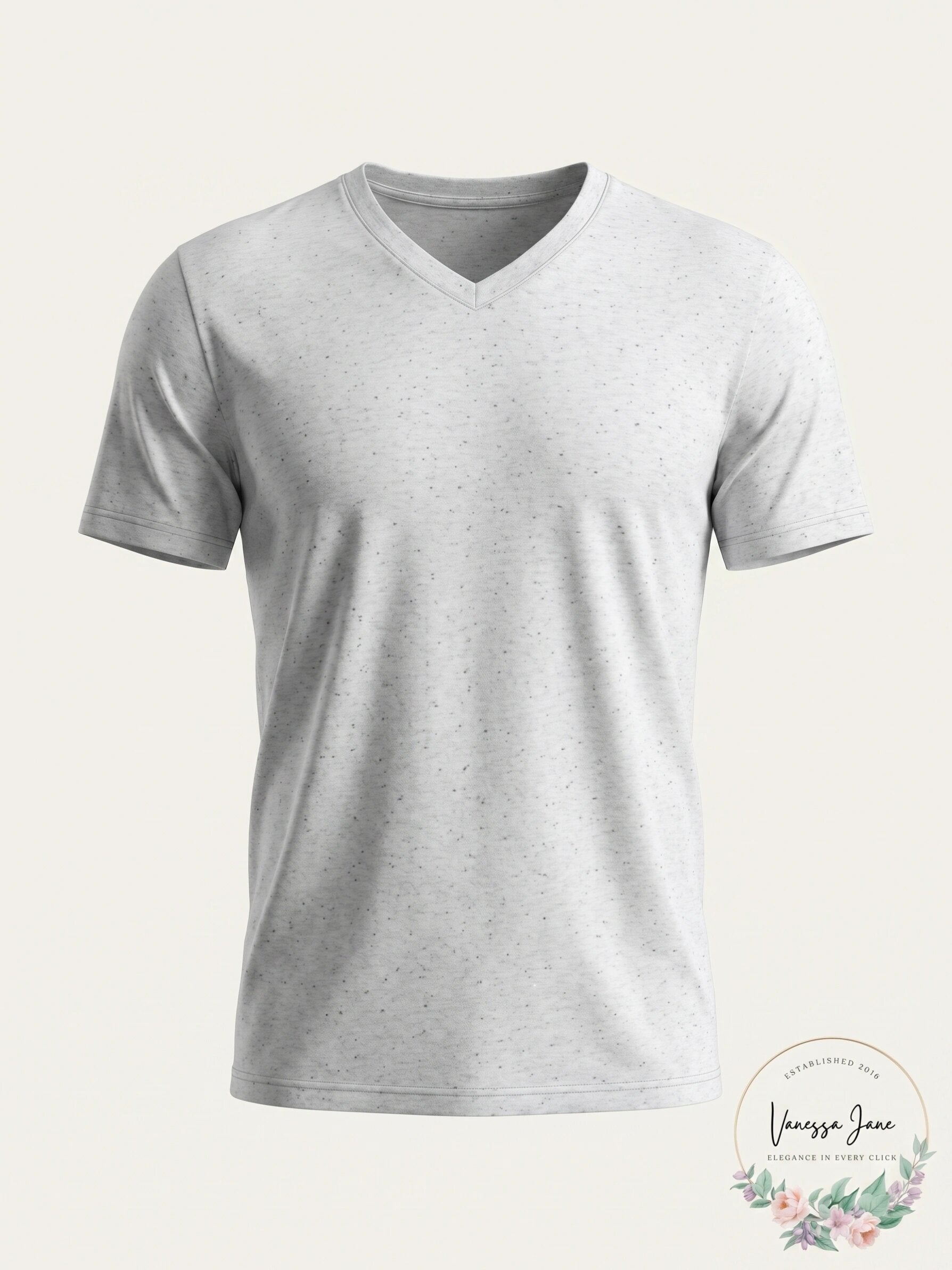 Alfani Mens Speckled Casual Sexy V-Neck T-Shirt