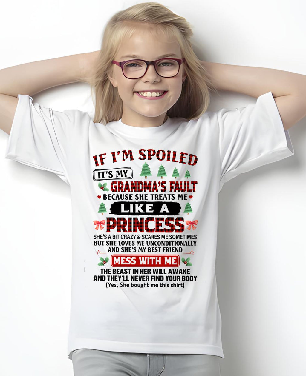 CHRISTMAX T-SHRIT FOR GRANDDAUGHTER - GIFT FROM GRANDMA - NGHL00
