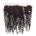 Frontal de cabello humano de encaje transparente Kinky Curly 13x4