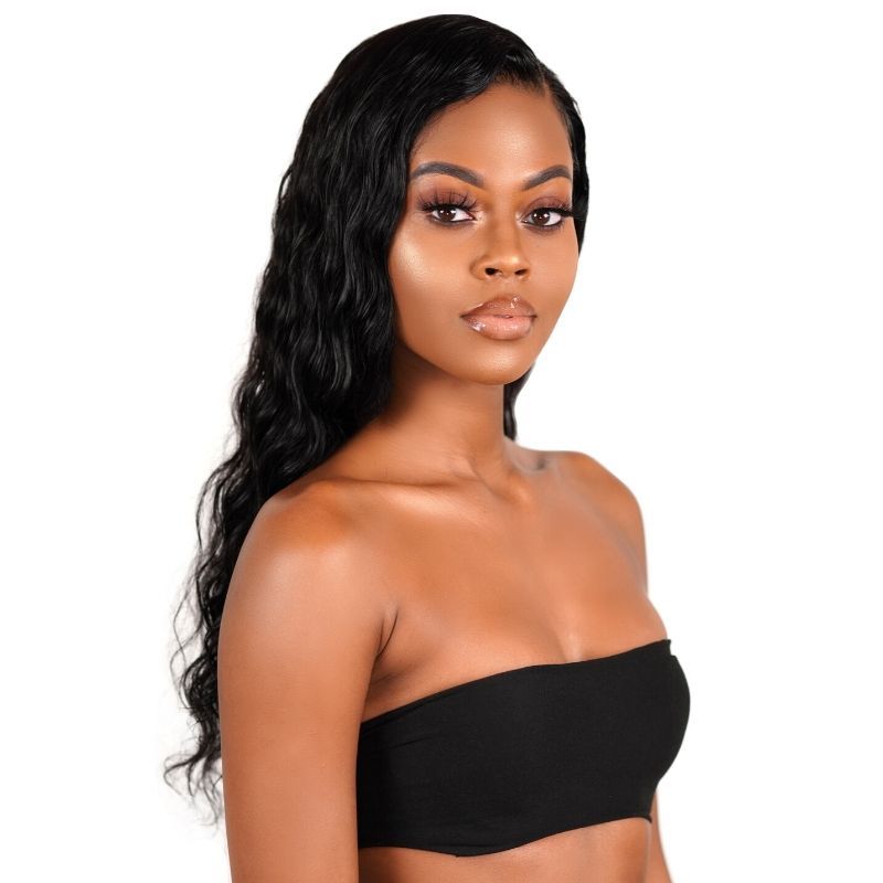 Peluca de Cabello Humano con Encaje Frontal Transparente de 13x4 y Ondas Sueltas