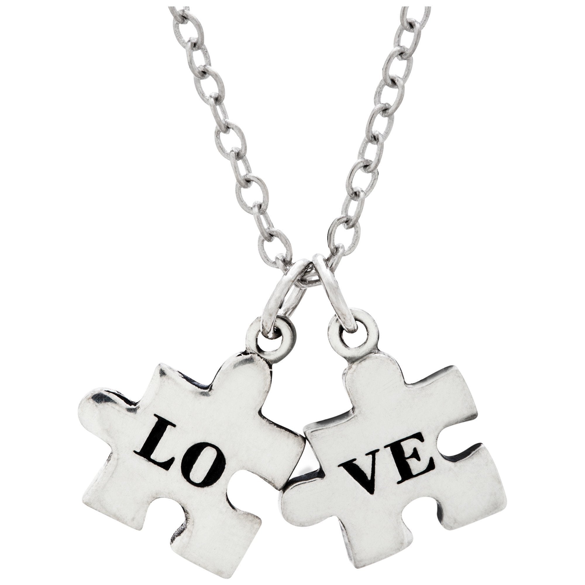 Collar de peltre "Love All The Pieces"