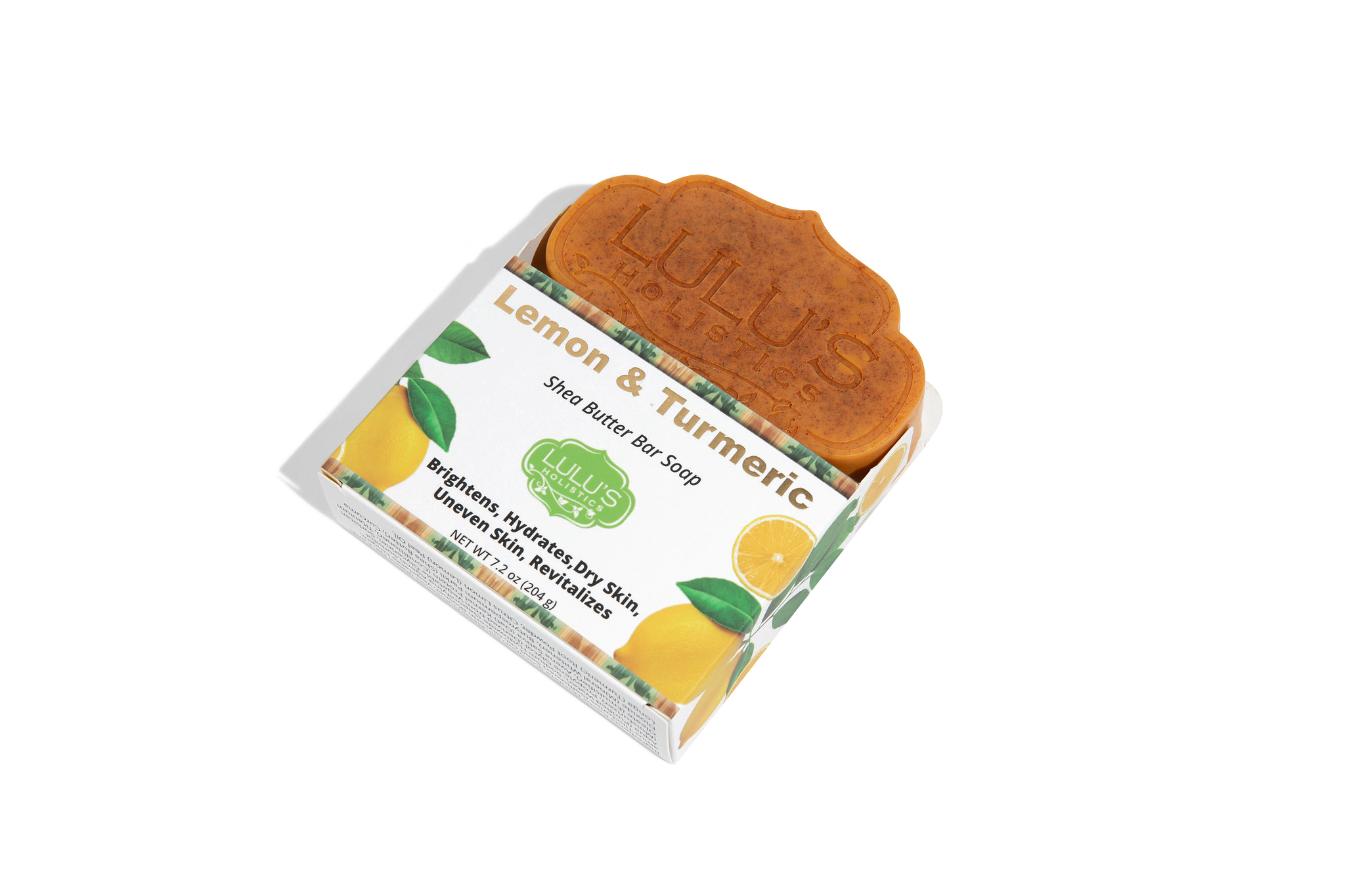 Jabón en barra de karité con cúrcuma y limón – Iluminador para manchas oscuras y tono desigual