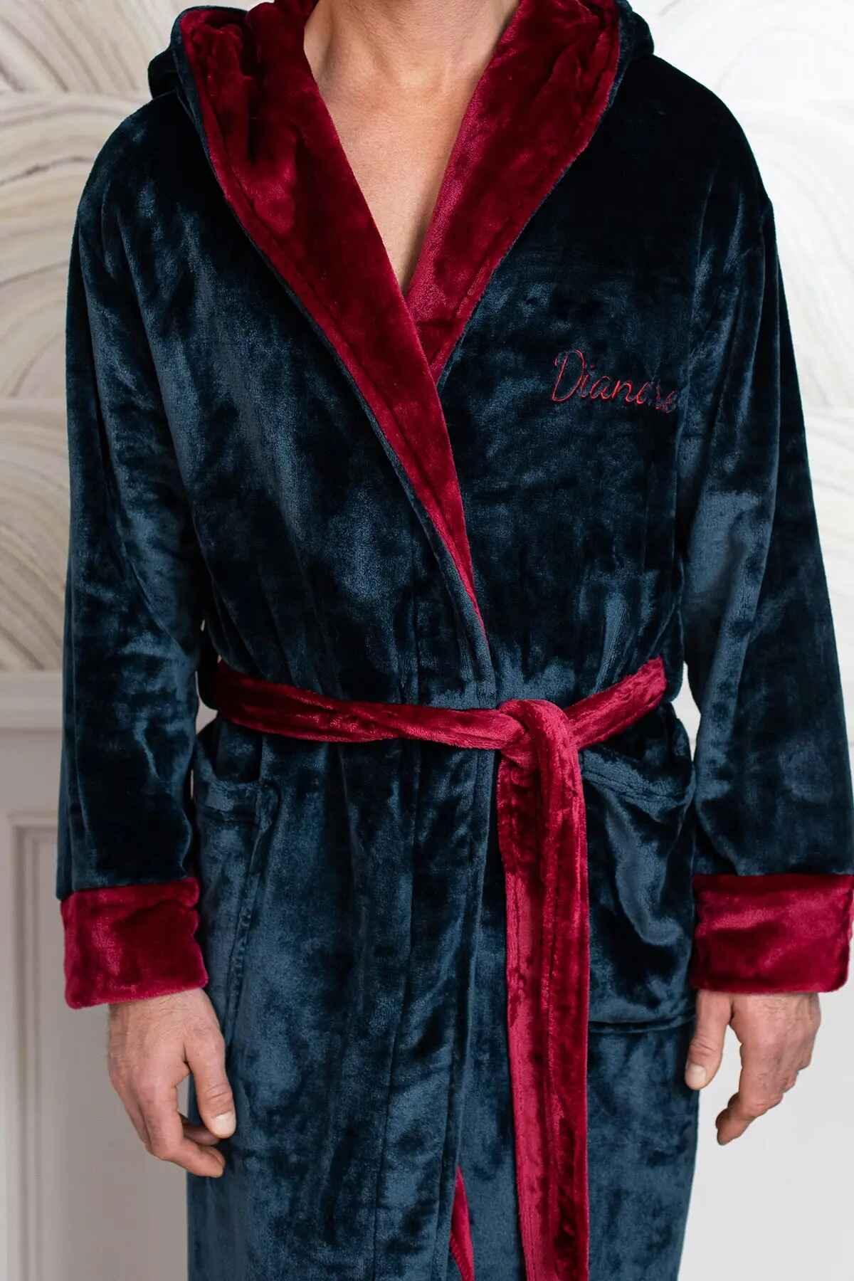 Bata de Hombre con Capucha – Confort de Felpa Ultra Suave para Uso Diario