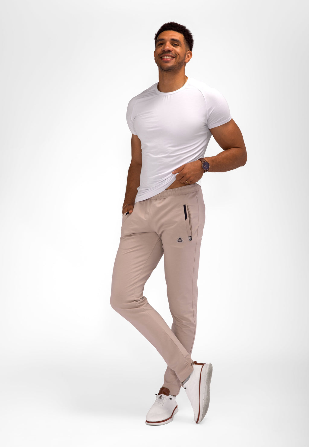 Pantalones de chándal deportivos cómodos para todo el día - Con forma cónica (Talla alta)