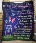 BLANKET FOR DAUGHTER – COMFORT & WARMTH GIFT FROM MOM Sherpa Fleece Quilt Blanket NGHL00 (SKUB12-123)