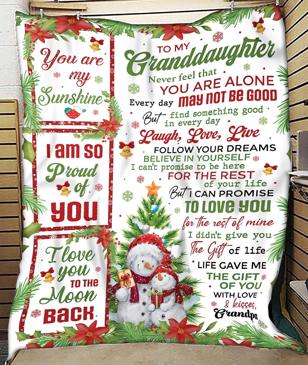 MANTA PARA NIETA – REGALO DE NAVIDAD DE ABUELO, CONFORTE Y CALIDEZ Manta acolchada de felpa sherpa NTTD00 (SKUB10-184)