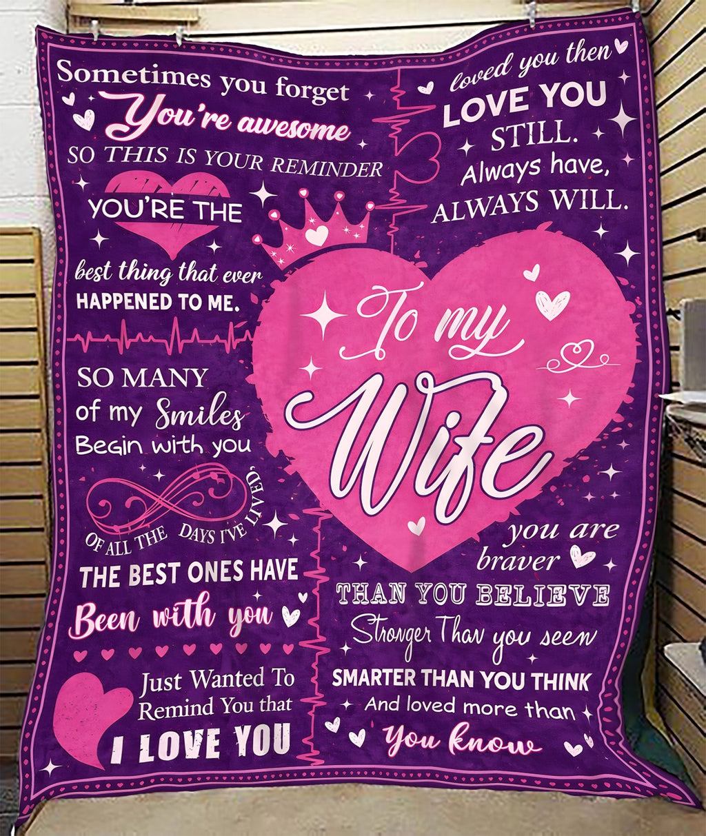 To My Wife Blanket – A Daily Reminder with Full Of Love From Your Husband