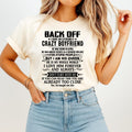 Abril - Atrás, Tengo un Novio Extremadamente Loco - Regalo para Esposa de Parte de Esposo NGHL04 (SKUT-BACKOFF-04)