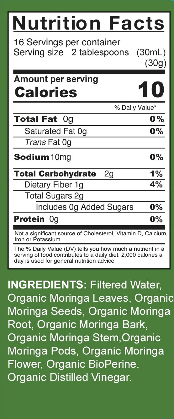 Organic Moringa Liquid Extract – Full Spectrum Superfood Formula