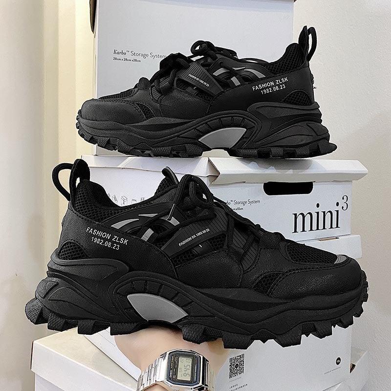 Zapatillas de deporte nuevas para hombre, zapatos deportivos transpirables, zapatos casuales para parejas, zapatos para correr con suela gruesa, zapatos para caminar, zapatillas deportivas para hombre, zapatillas de moda cómodas de alta costura