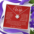 PARA MI ESPOSA "No puedo vivir sin ti" - DE TU ESPOSO - Collar Nudo de Amor Premium (SKUJ12-233)