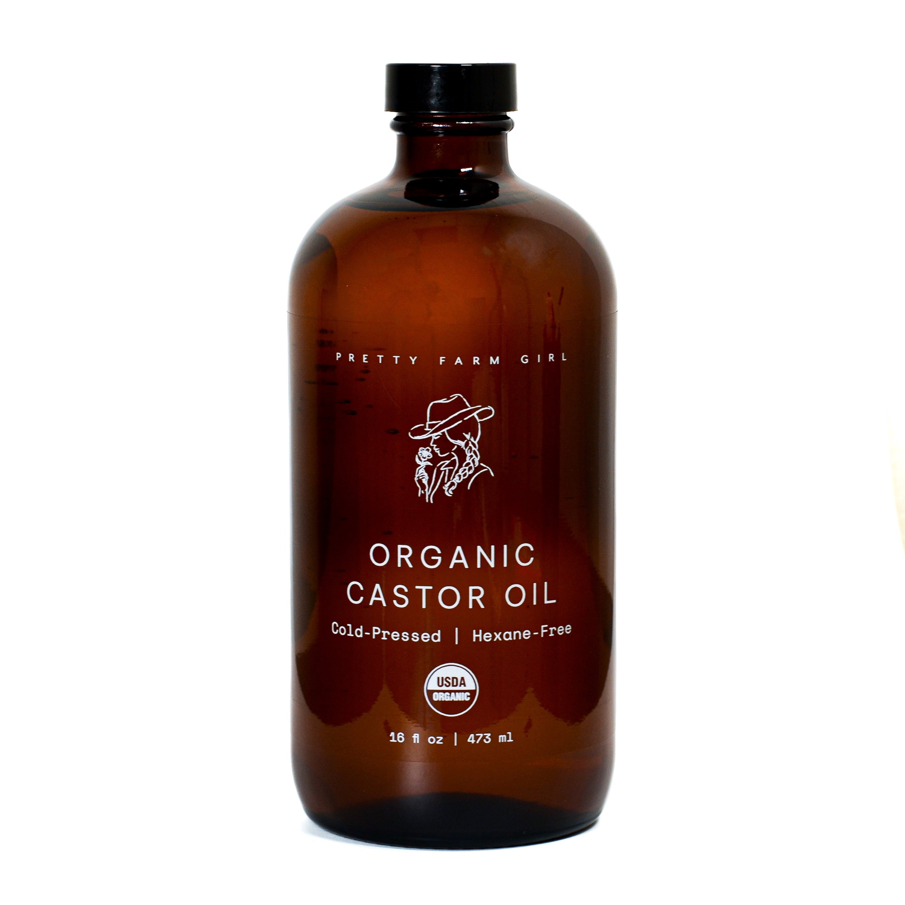 Aceite de ricino orgánico puro + paquete de paños