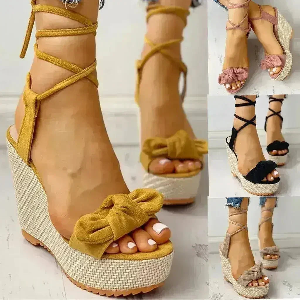 Sandalias de Mujer Cuñas Zapatos Tacones Altos Plataforma Casual Moda Dulce