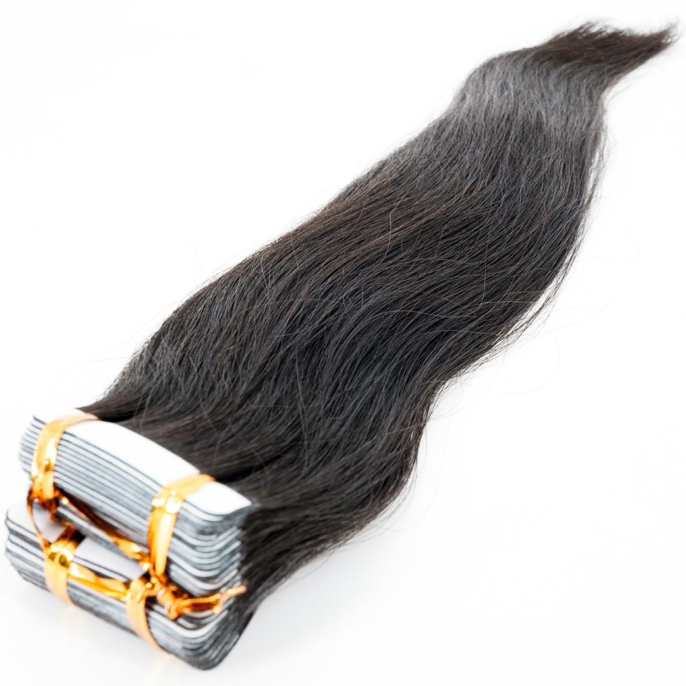 Extensiones de Cabello Humano 100% Liso Natural con Cinta Adhesiva