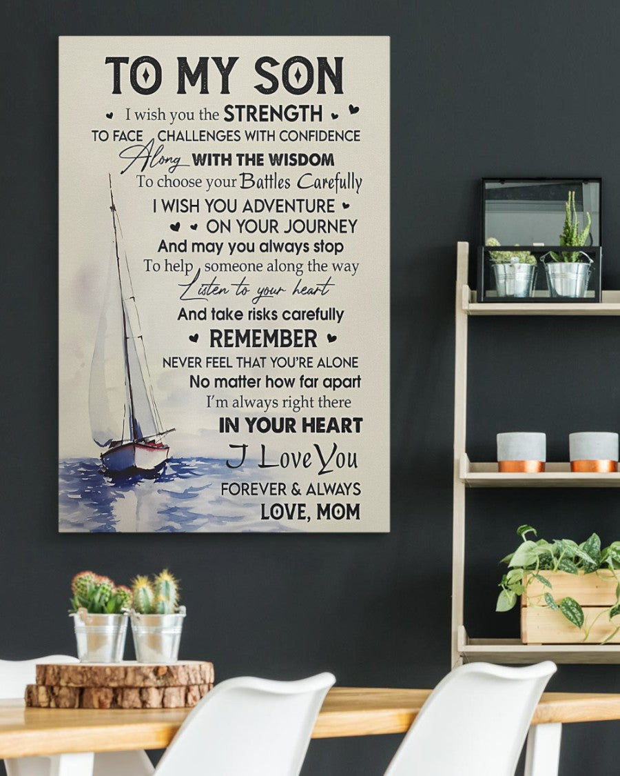 Para Mi Hijo De Parte De Mamá Lienzo
