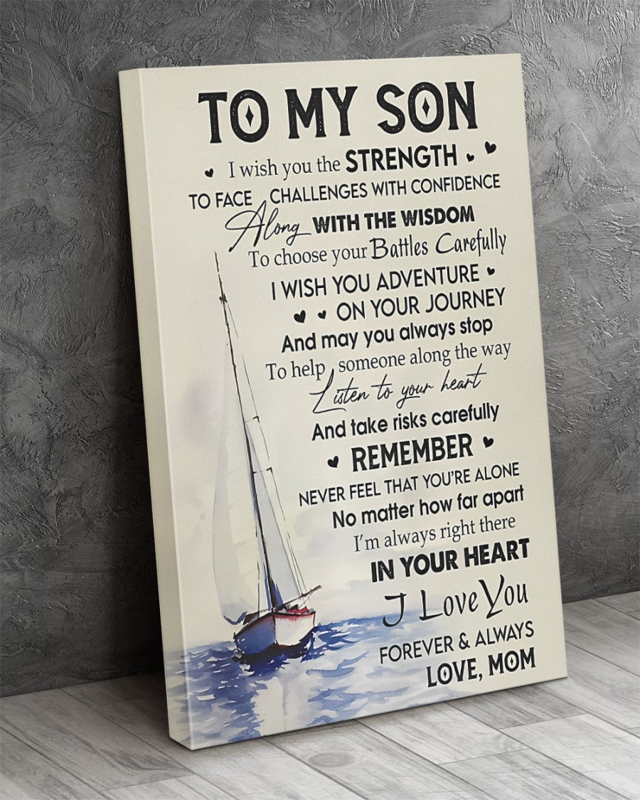 Para Mi Hijo De Parte De Mamá Lienzo