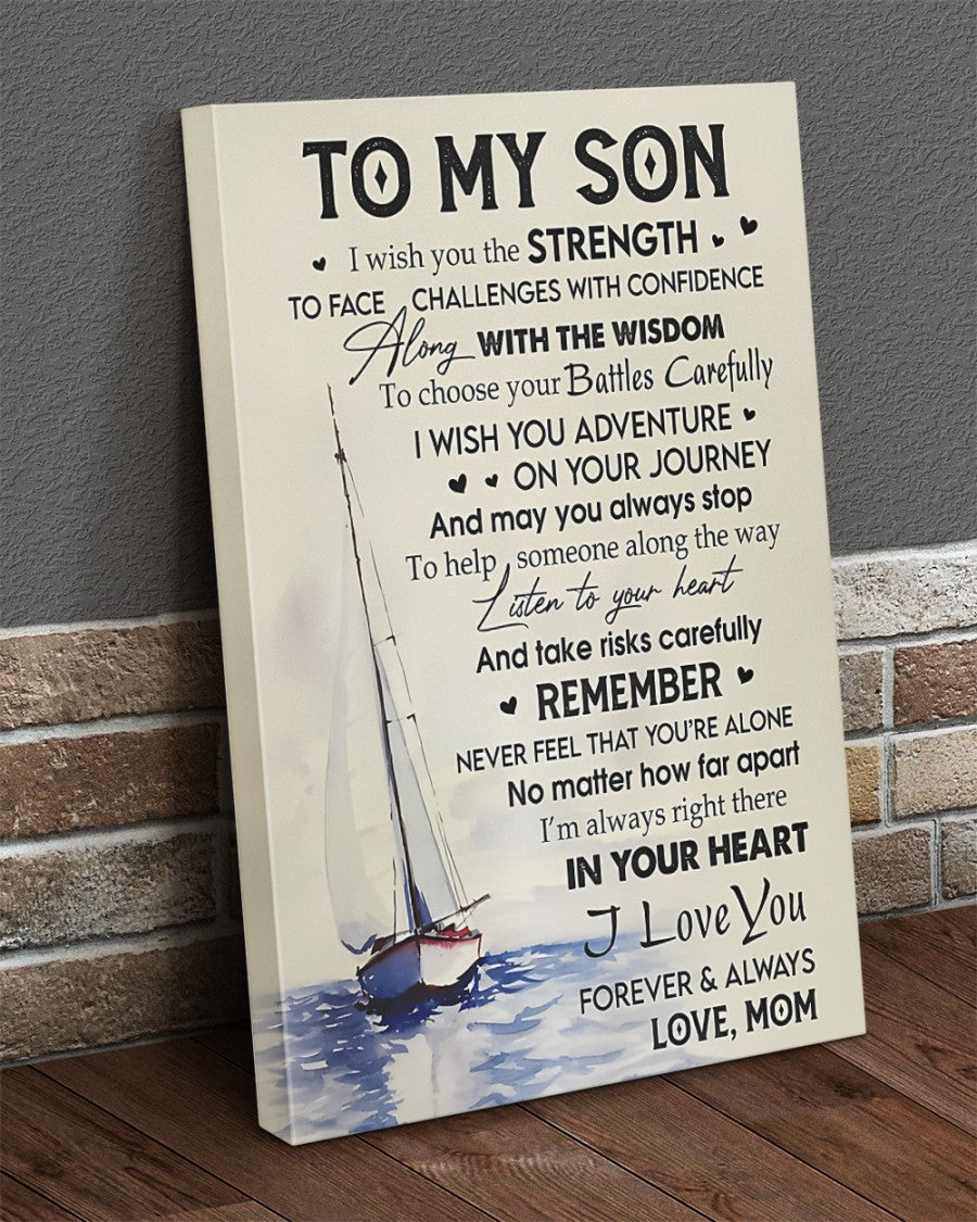 Para Mi Hijo De Parte De Mamá Lienzo